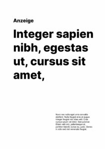 Beispiel-Anzeige – Anzeige